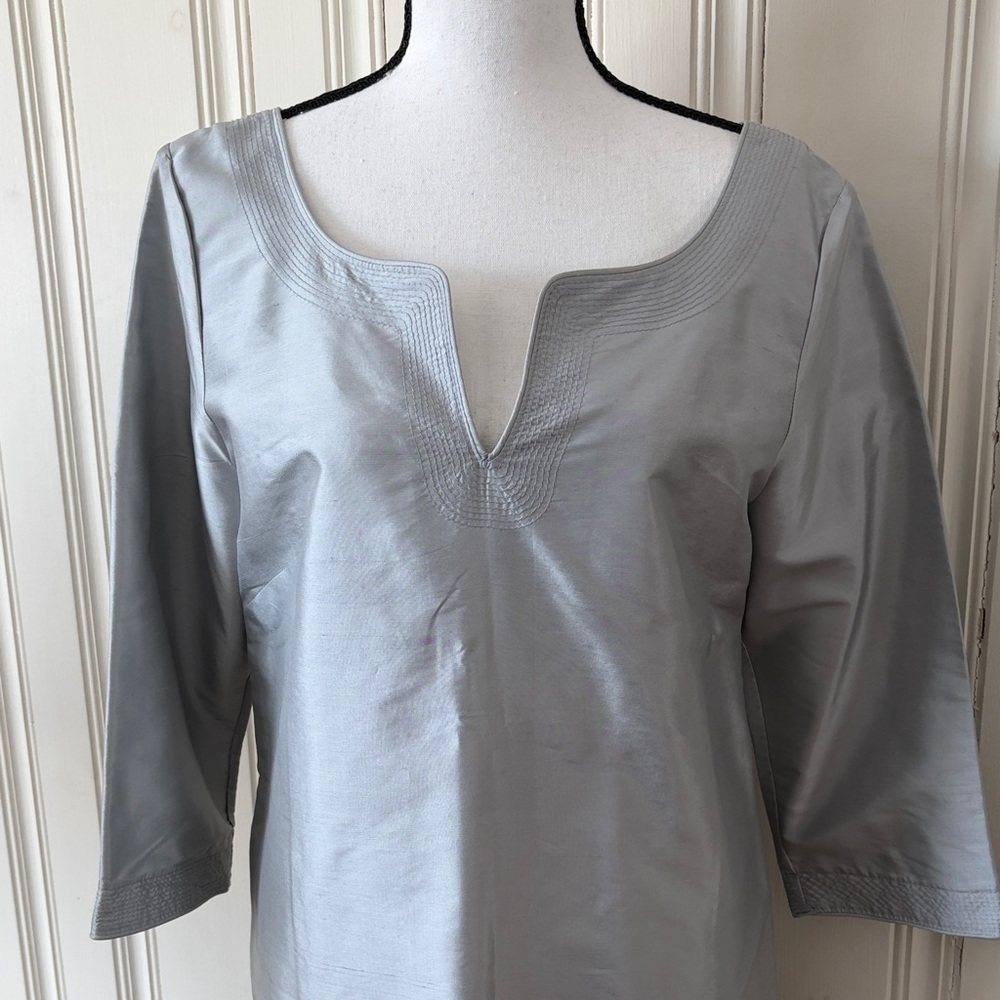 J. Crew Silk Dress Silver Size 10